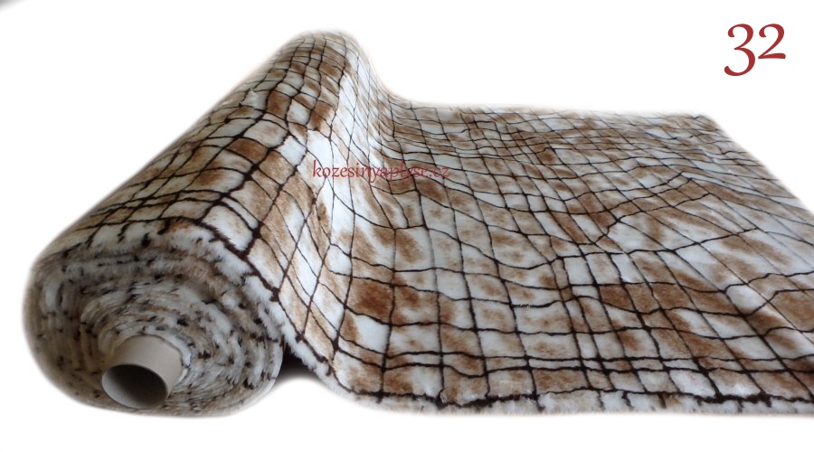 Leskymo, hnědá, vzor pavučina, šíře 150 cm