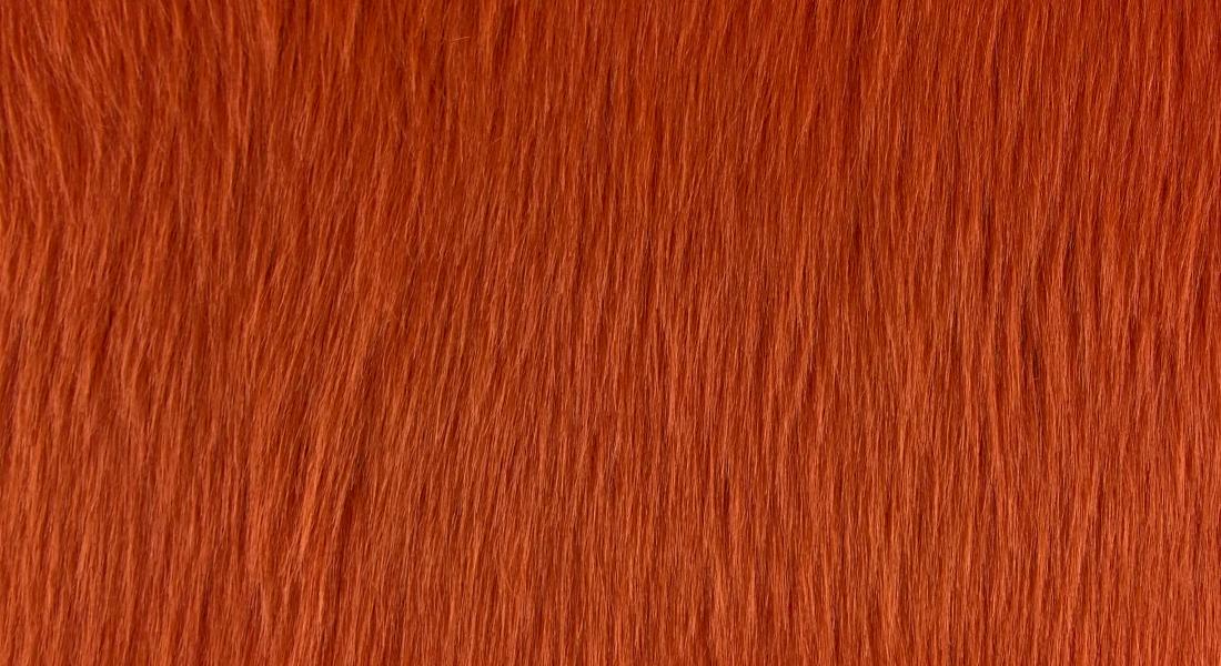 Umělá kožešina červeno oranžová