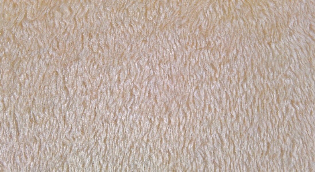 Leskymo beránek, smetanový, šíře 150cm (metráž)