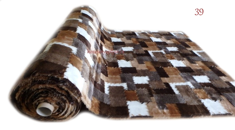 Leskymo, hnědá, vzor kostky, šíře 150 cm