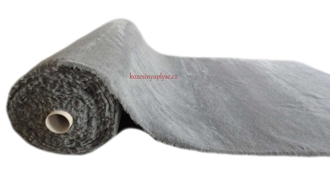 Plyš šedá NERO 933, zateplovací, šíře 150cm