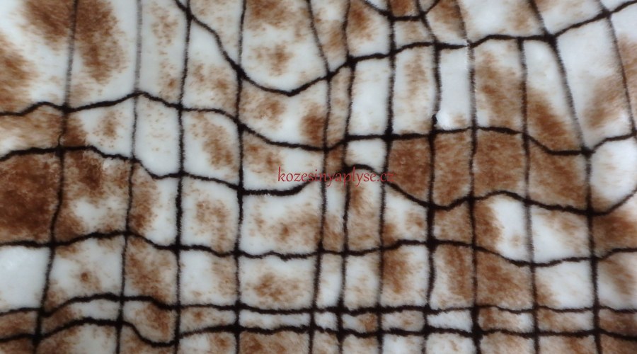 Leskymo, hnědá, vzor pavučina, šíře 150 cm