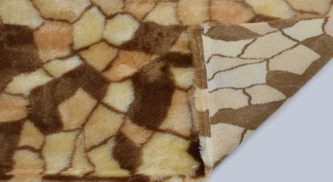 Leskymo, béžová, vzor mapy, šíře 150 cm