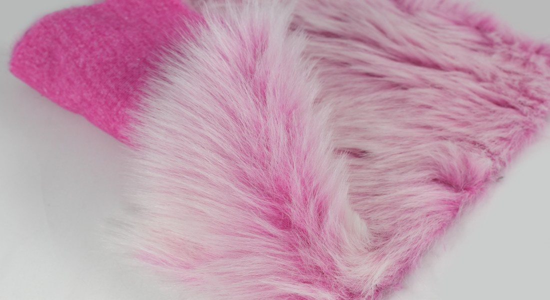 Umělá kožešina, růžová fuchsia