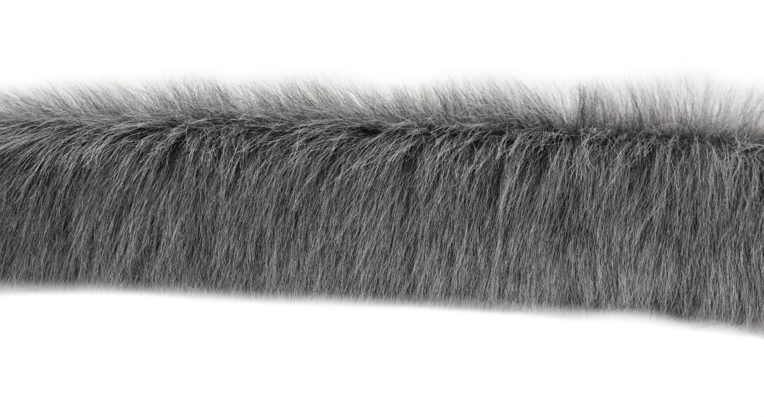 Umělá kožešina,tmavě šedá , vlas 60 mm, šíře 150 cm, metráž