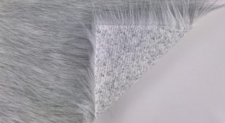 Umělá kožešina, černo bílá, šíře 150 cm, vlas 60 mm, metráž