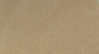 Plyš béžová beránek, pružná, šíře 150 cm